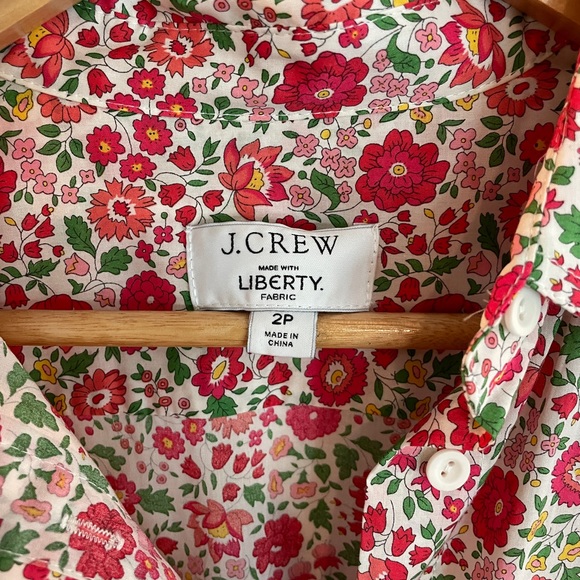 J.Crew Liberty floral Belted Midi Dress size 2P - Picture 5 of 8